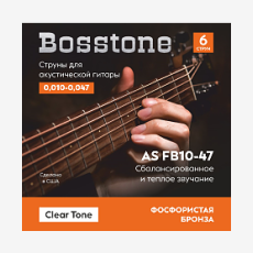 Струны для акустической гитары Bosstone Clear Tone AS FB10-47 10-47
