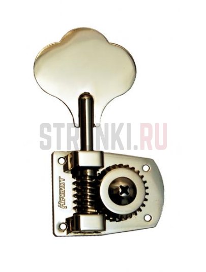 Одиночный басовый колок HIPSHOT HB7 CLOVER KEY 20710N, прямой, никель