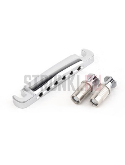 Струнодержатель Pro 52,5 mm, Musiclily MX1279CR Stop Bar, хром