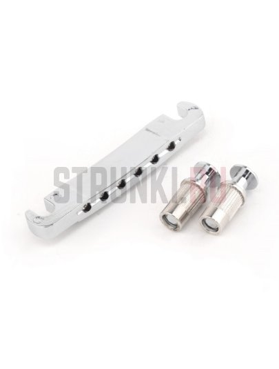 Струнодержатель Pro 52,5 mm, Musiclily MX1279CR Stop Bar, хром