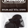 Медиаторы DUNLOP 47PXLS JAZZ III XL BLACK уп. 6 шт. картинка 1