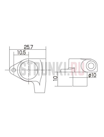 Колок одиночный GOTOH SG301-HAPM-04, Long, правый, золото