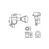 Колки 3+3 PARTSLAND J-04-CR, хром картинка 6