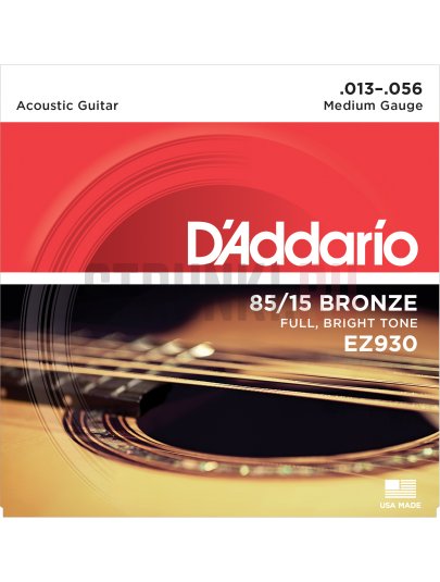 Струны для акустической гитары D'Addario American Bronze 85-15 EZ930 13-56