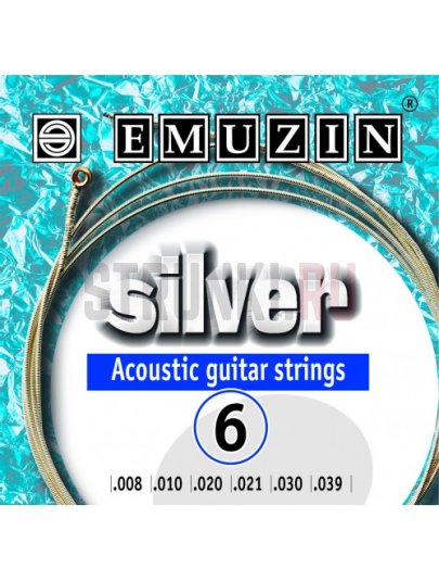 Струны для акустической гитары Emuzin Silver 6А201 8-39