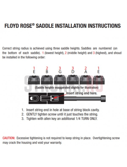 PARTS седло для Floyd Rose (для 3-й или 4-й струны), черный