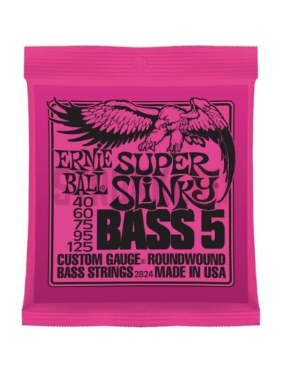 Струны для бас-гитары Ernie Ball 2824 Super Slinky 5 40-125