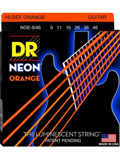 Струны для электрогитары DR Neon HiDef Orange NOE-9/46 9-46