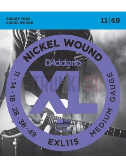 Струны для электрогитары D'Addario EXL115 11-49