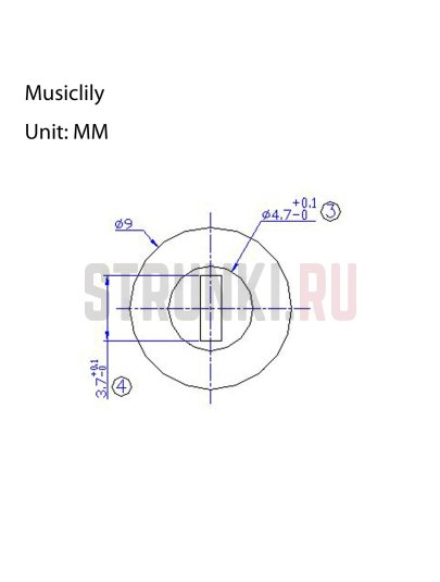 Колпачок переключателя Musiclily M236, Strat style, метрический, чёрный, 1 шт.