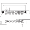 Бридж Tune-O-Matic PARTSLAND BM120-CR, хром картинка 4