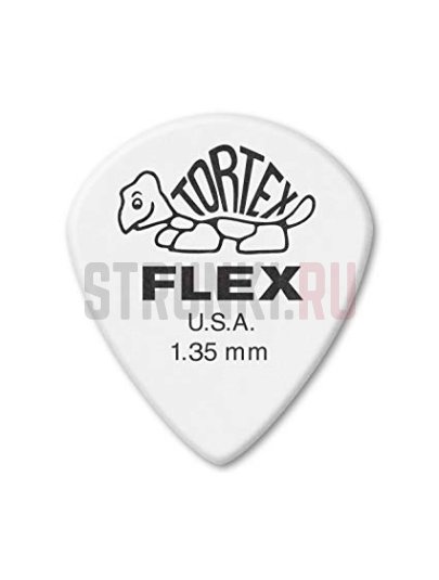 Медиатор Dunlop 466R1.35 Tortex Flex Jazz III XL, 1.35 мм, 1 шт.