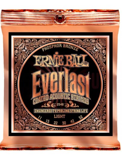 Струны для акустической гитары Ernie Ball 2548 Everlast Phosphor Bronze 11-52