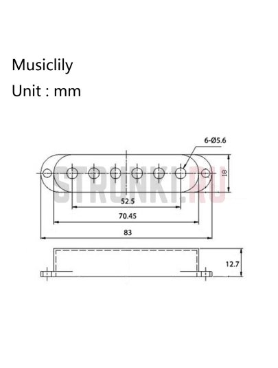 Крышка для сингла Musiclily MX1721WH-3, 52.5мм, белая