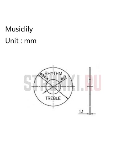 Musiclily MX1584BK-2 панель для переключателя (switch), черная