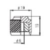 Ручка потенциометра PARTSLAND NB091CR Dome style, хром картинка 1