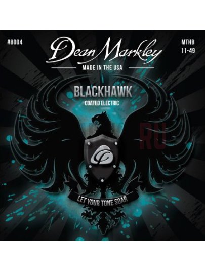 Струны для электрогитары Dean Markley DM8004 Blackhawk, с покрытием 11-49