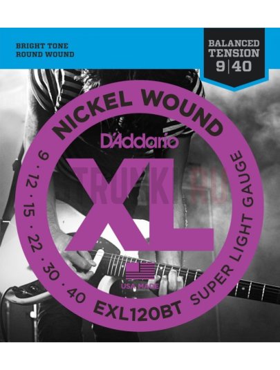 Струны для электрогитары D'Addario EXL120BT 9-40