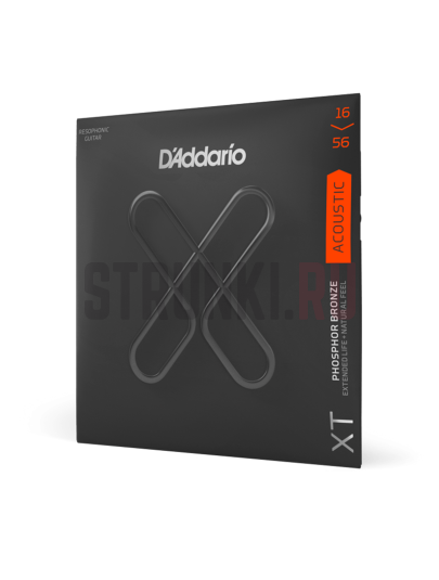 Струны для акустической гитары D'Addario XTAPB1656 XT Phosphor Bronze 16-56