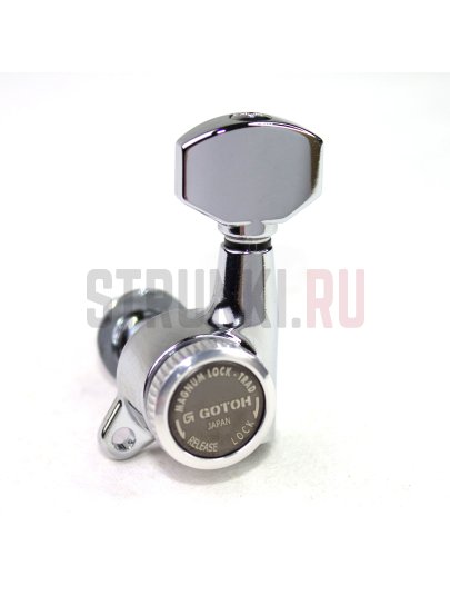 Колок одиночный GOTOH SG381-MGT-07-n, Ex-Long, правый, хром