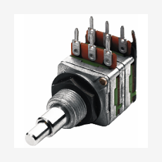 Потенциометр сдвоенный MEC M 85202 B50K и B500K, длина резьбы 9 мм