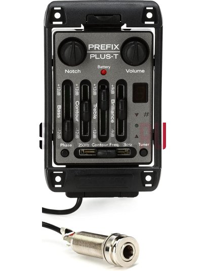 Гитарный пьезозвукосниматель в комплекте с предусилителем, Fishman PRO-MAT-PT4 Prefix Plus-T