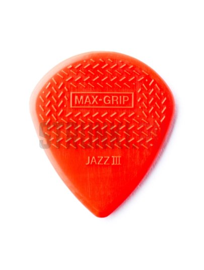 Набор медиаторов Dunlop 471P3N Max-Grip Nylon Jazz III, красные, 1,38 мм, упаковка 6 шт.