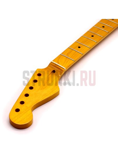 Гриф для леворукой электрогитары Stratocaster, кленовый, 22 лада, Bestwood ST M1 22F LH High Gloss
