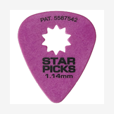 Медиатор Everly 30016 Star Pick, фиолетовый, 1.14 мм, 1 шт.