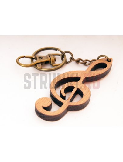 Брелок сувенирный "Скрипичный ключ", Rin HY-B008, дерево