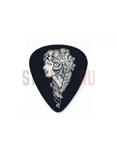 Медиатор Dunlop L17R1.0 Lucky 13 Voodoo Queen, черный, 0.73 мм, 1 шт.