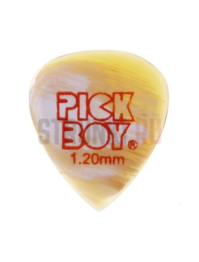 Медиатор для гитары Pickboy PBCFDP120, рог, коричневый, 1.2 мм, 1 шт