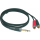 Коммутационный кабель Jack 6,35мм 3p-2хRCA, 1м, Klotz Y3-0100 