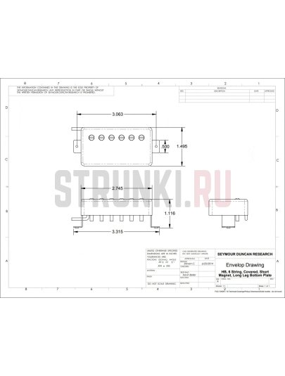 Звукосниматель хамбакер, нековый Seymour Duncan Slash 2.0 11104-18-Gc, золотой