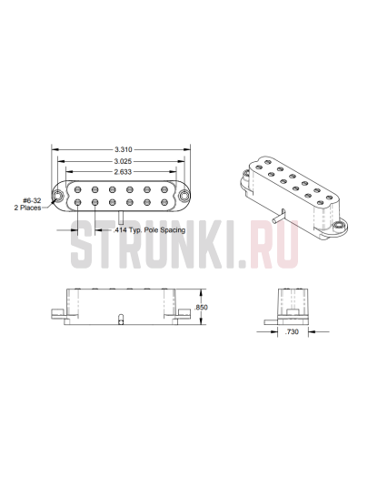 Звукосниматель хамбакер, бриджевый, для Strat Seymour Duncan 11205-24-Crm Little ’78 Strat, кремовый