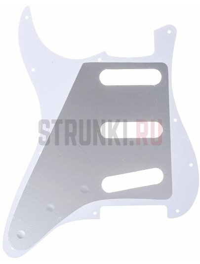 Панель для оригинального Fender Stratocaster SSS, Parts MX1388GW, однослойная, белая