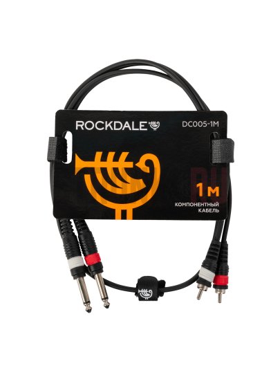 Кабель компонентный RCA-Jack ROCKDALE DC005-1M, 1м (прямой-прямой)