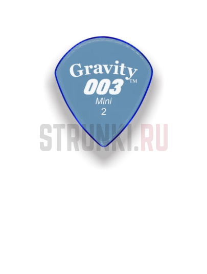 Медиаторы GRAVITY PICKS G003M2P 003′ Mini (Jazz), синий, 2.0 мм, 1 шт.