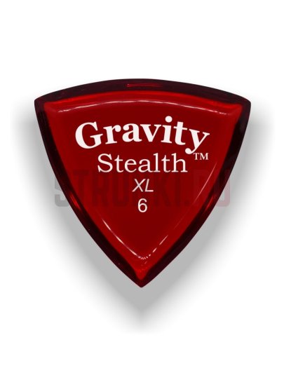 Медиатор GRAVITY PICKS GSSX6P Stealth XL, красный, 6.0 мм, 1 шт.