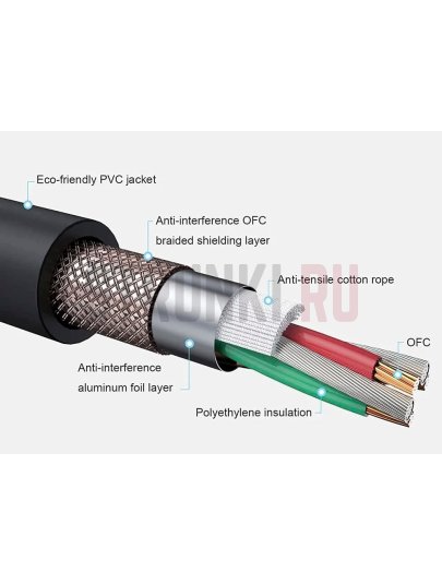 Кабель микрофонный XLRf-Jack 1/4", 9м LEEM NMH-30