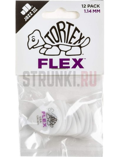 Набор медиаторов Dunlop 468P1.14 Tortex Flex Jazz III, 1.14 мм, 12 шт.