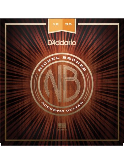 Струны для акустической гитары D'Addario Nickel Bronze NB1256 12-56