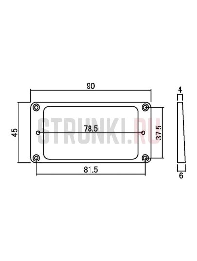 Комплект слегка закругленных черных рамок для хамбакеров HOSCO MR-1FB + HOSCO MR-1RB