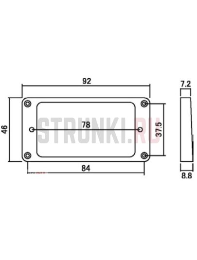 Комплект полностью закругленных черных рамок для хамбакеров HOSCO MRA-FB + HOSCO MRA-RB