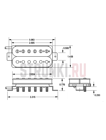 Звукосниматель Seymour Duncan Alnico II Pro APH-1N, хамбакер, нековый, чёрный