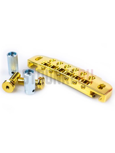 Бридж и струнодержатель Wrap-around GOTOH 510UB, золото