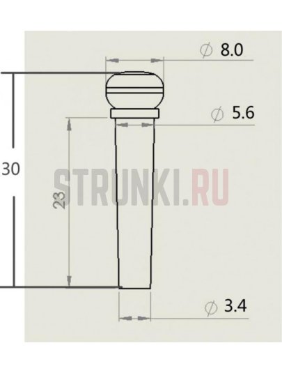 Musiclily MX0741 Втулки (бобышки) для акустической гитары. Черное дерево со вставкой из натурального перламутра 6шт.