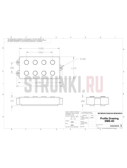 Звукосниматель для 4-струнной бас-гитары Seymour Duncan 90’s Music Man Ceramic 11402-20 4 String, черный