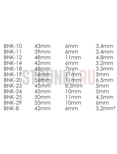 HOSCO BNK-24, заготовка под верхний порожек, кость (45 х 5 х 10 mm)