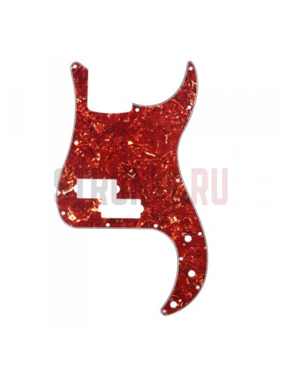 Панель для оригинального Fender Precision Bass US/Mexico, трехслойная, Musiclily MX0376, для 4-струнных красная черепаха